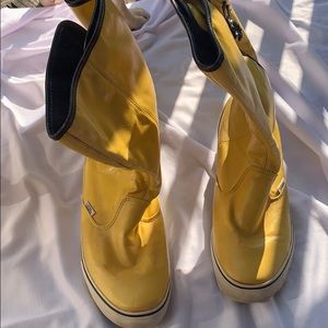 Vans yellow rain boots